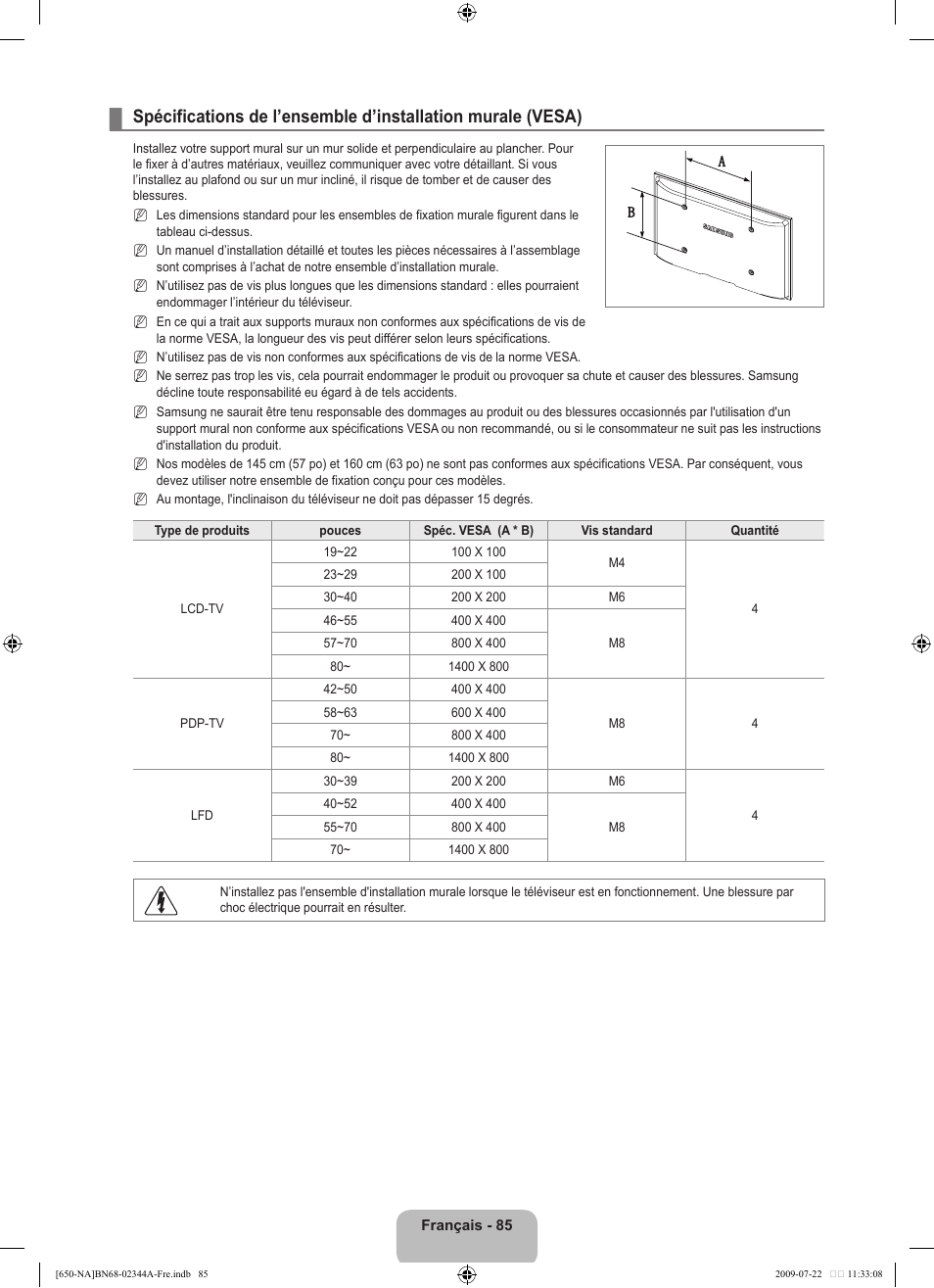 Samsung LN65B650X1FXZA User Manual | Page 282 / 286
