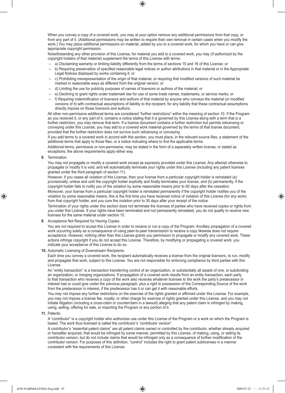 Samsung LN65B650X1FXZA User Manual | Page 95 / 286