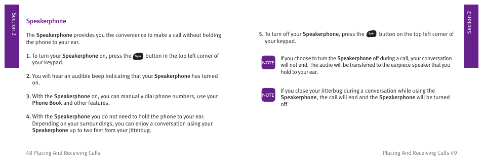 Speakerphone | Samsung SCH-R220ZSADYN User Manual | Page 30 / 122