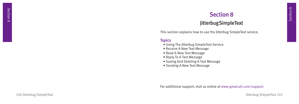 Jitterbug, Simpletext | Samsung SCH-R220ZSADYN User Manual | Page 56 / 122