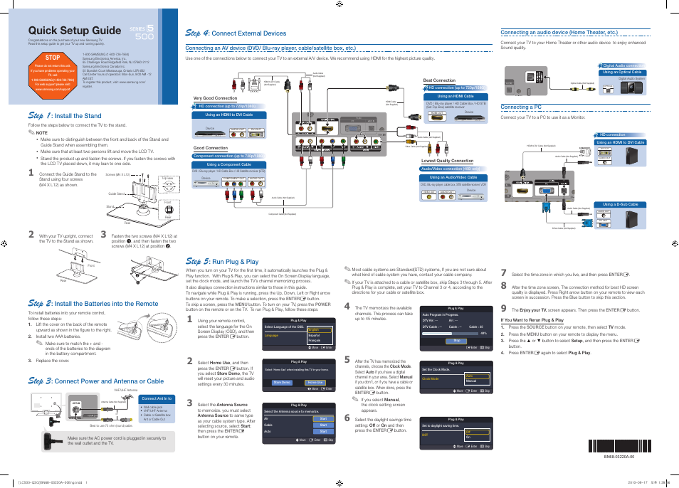 Samsung LN40C500F3FXZA User Manual | 2 pages