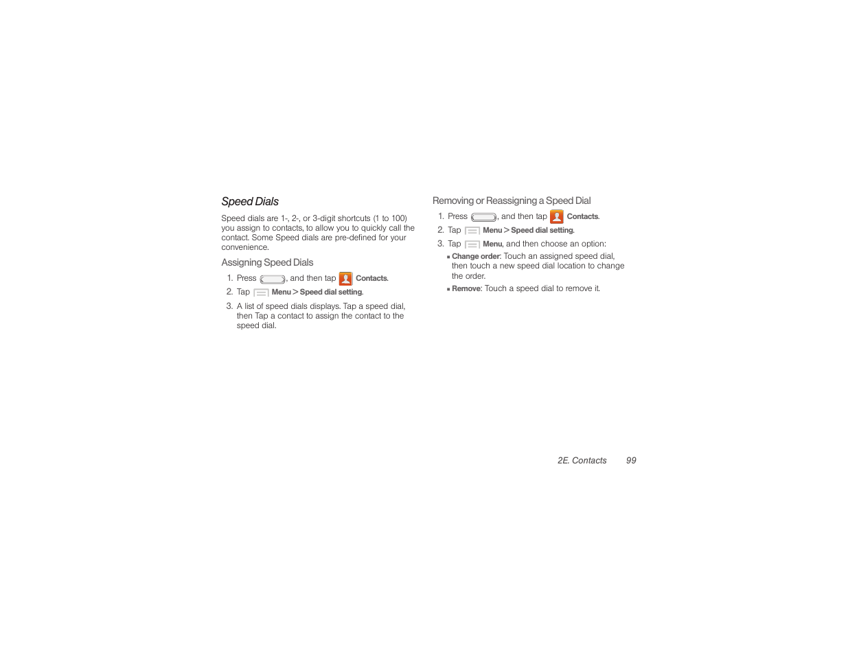 Speed dials | Samsung SPH-M840UWABST User Manual | Page 108 / 193