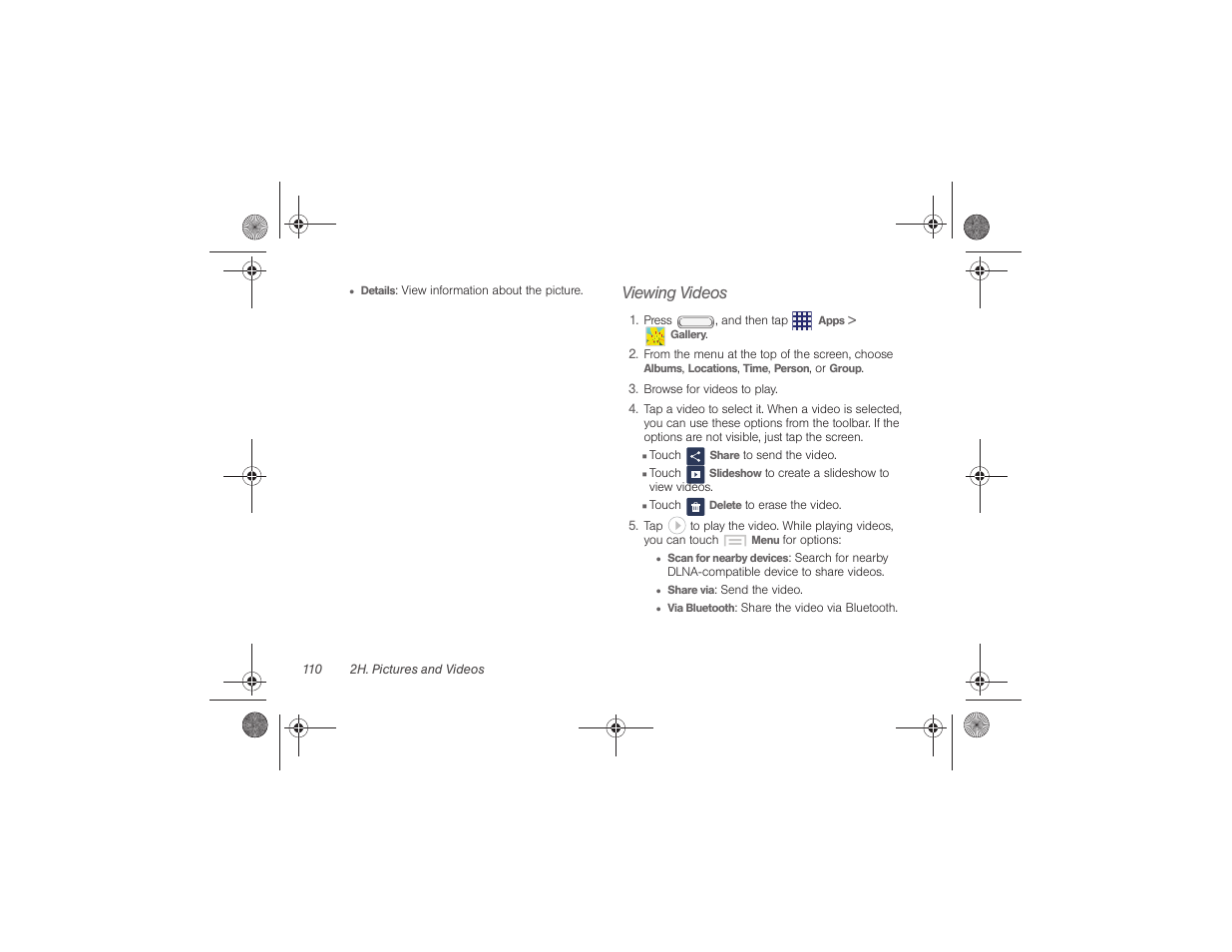 Viewing videos | Samsung SPH-M840UWABST User Manual | Page 119 / 193