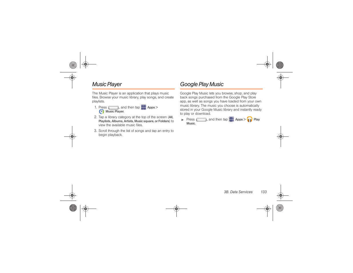 Music player, Google play music, Music player google play music | Samsung SPH-M840UWABST User Manual | Page 142 / 193