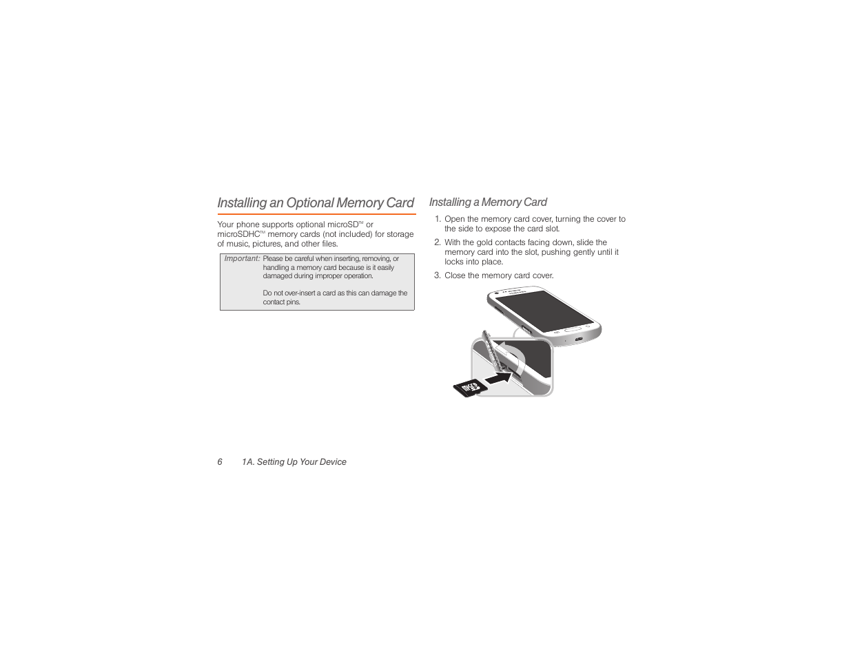 Installing an optional memory card | Samsung SPH-M840UWABST User Manual | Page 15 / 193