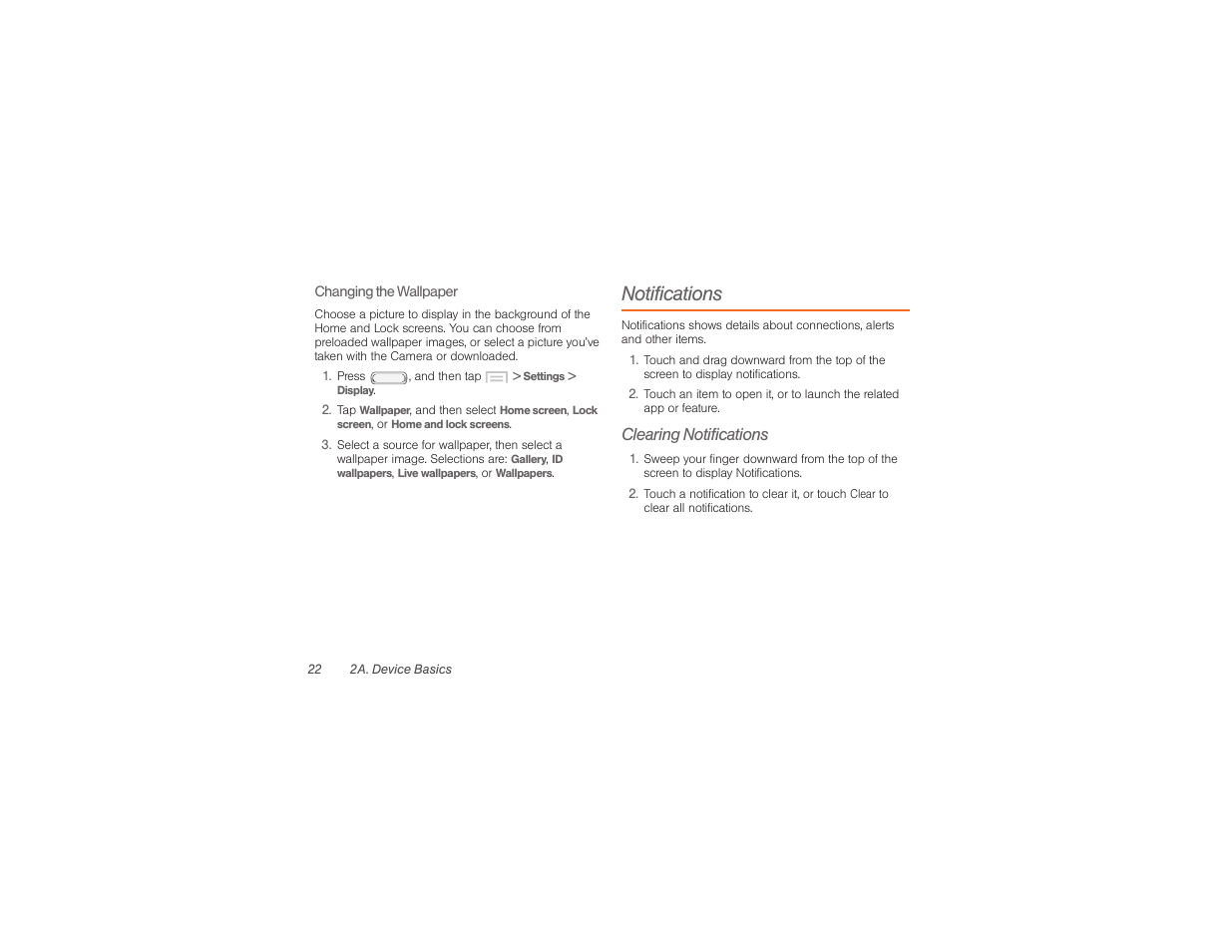 Notifications, Clearing notifications | Samsung SPH-M840UWABST User Manual | Page 31 / 193