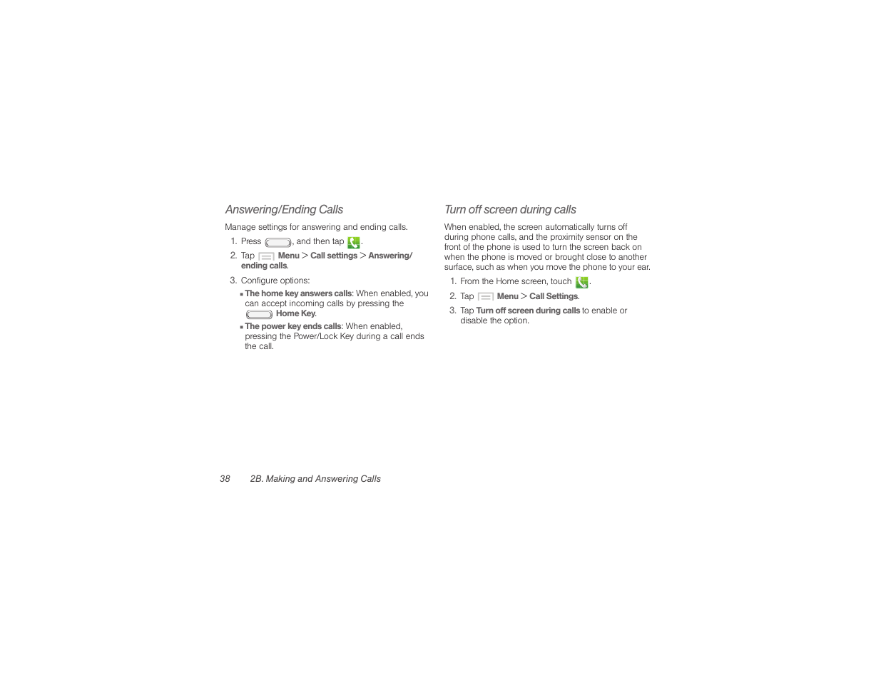 Answering/ending calls, Turn off screen during calls | Samsung SPH-M840UWABST User Manual | Page 47 / 193