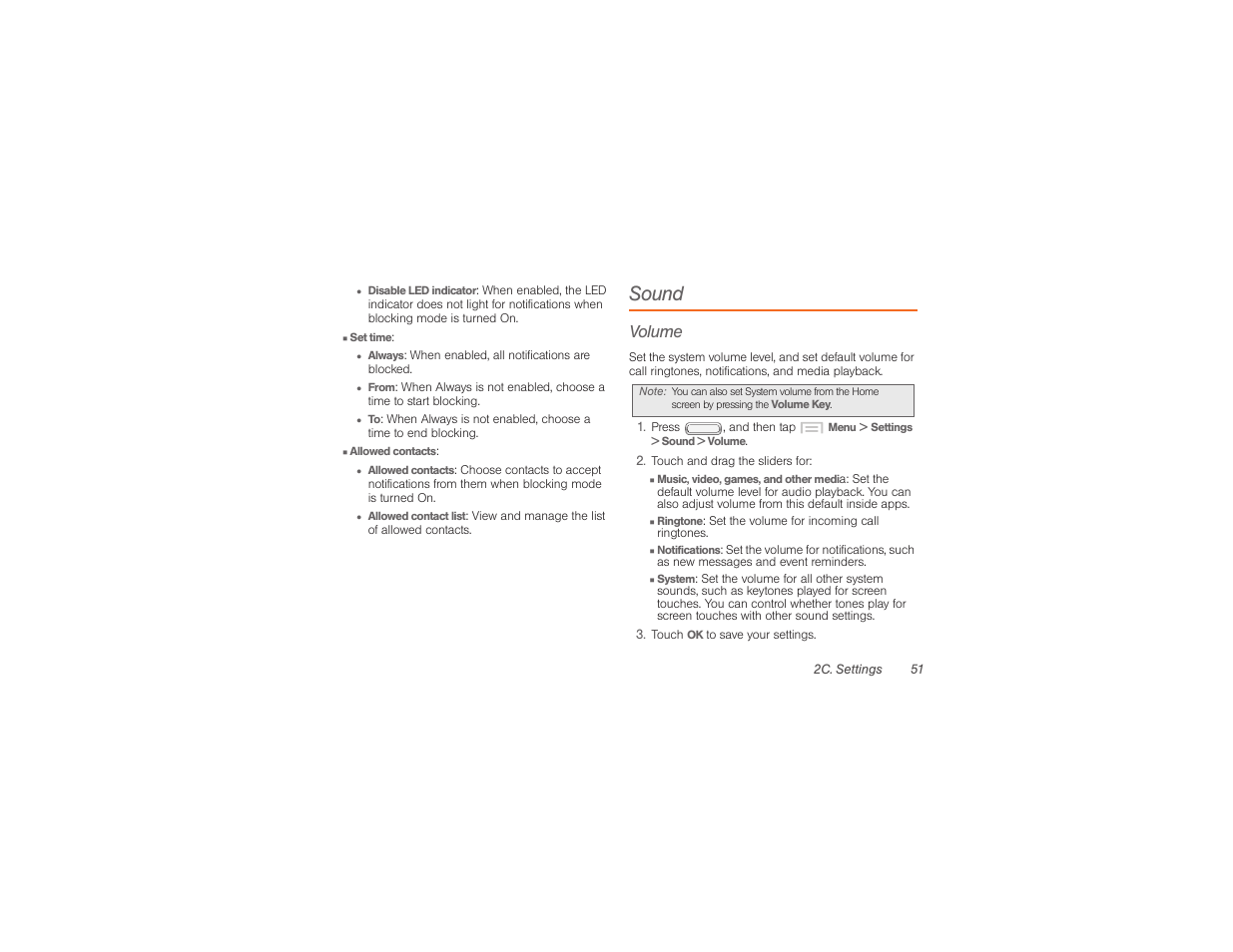 Sound, Volume | Samsung SPH-M840UWABST User Manual | Page 60 / 193