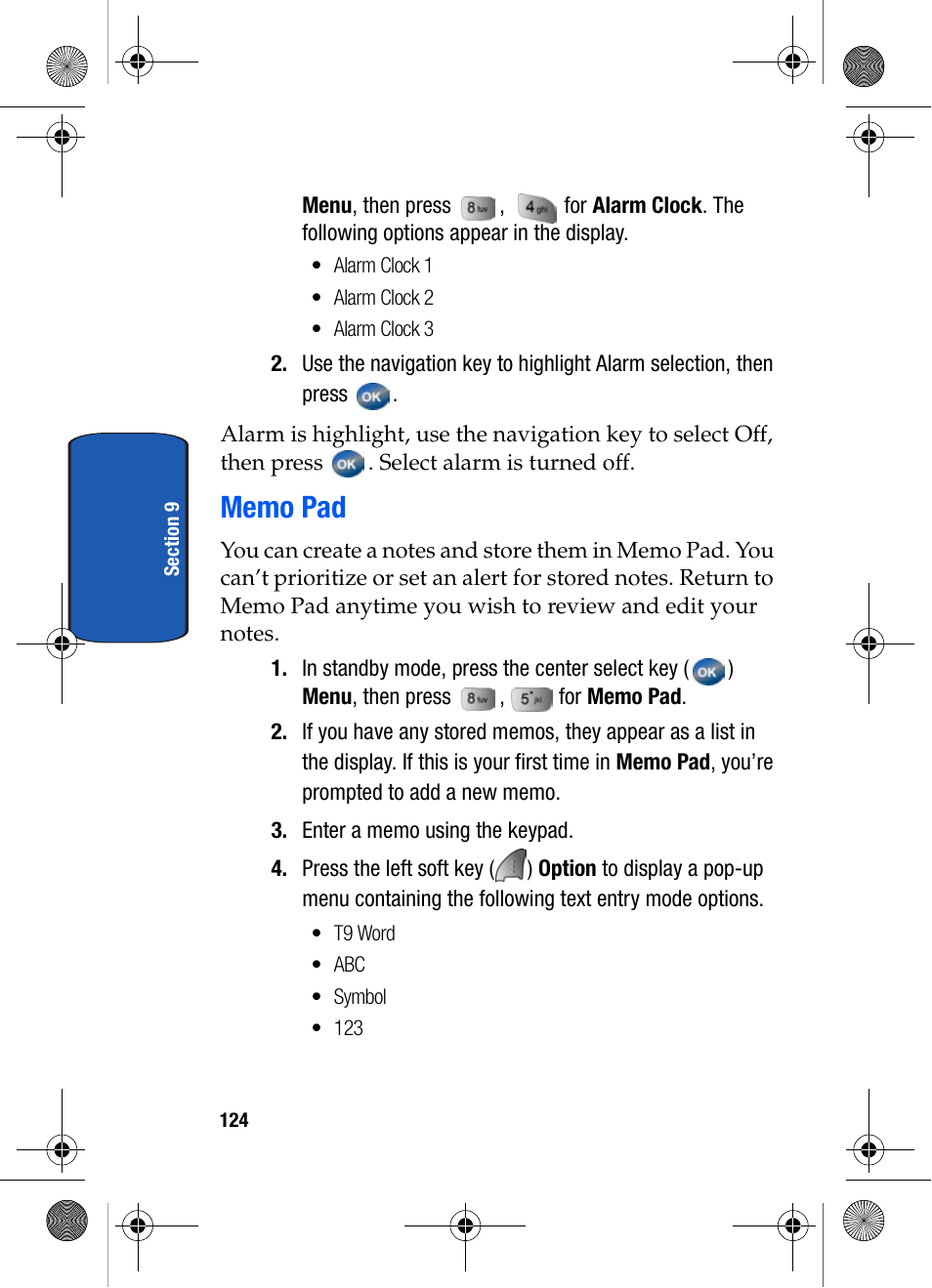 Memo pad | Samsung SCH-A570ZSVXAR User Manual | Page 124 / 194