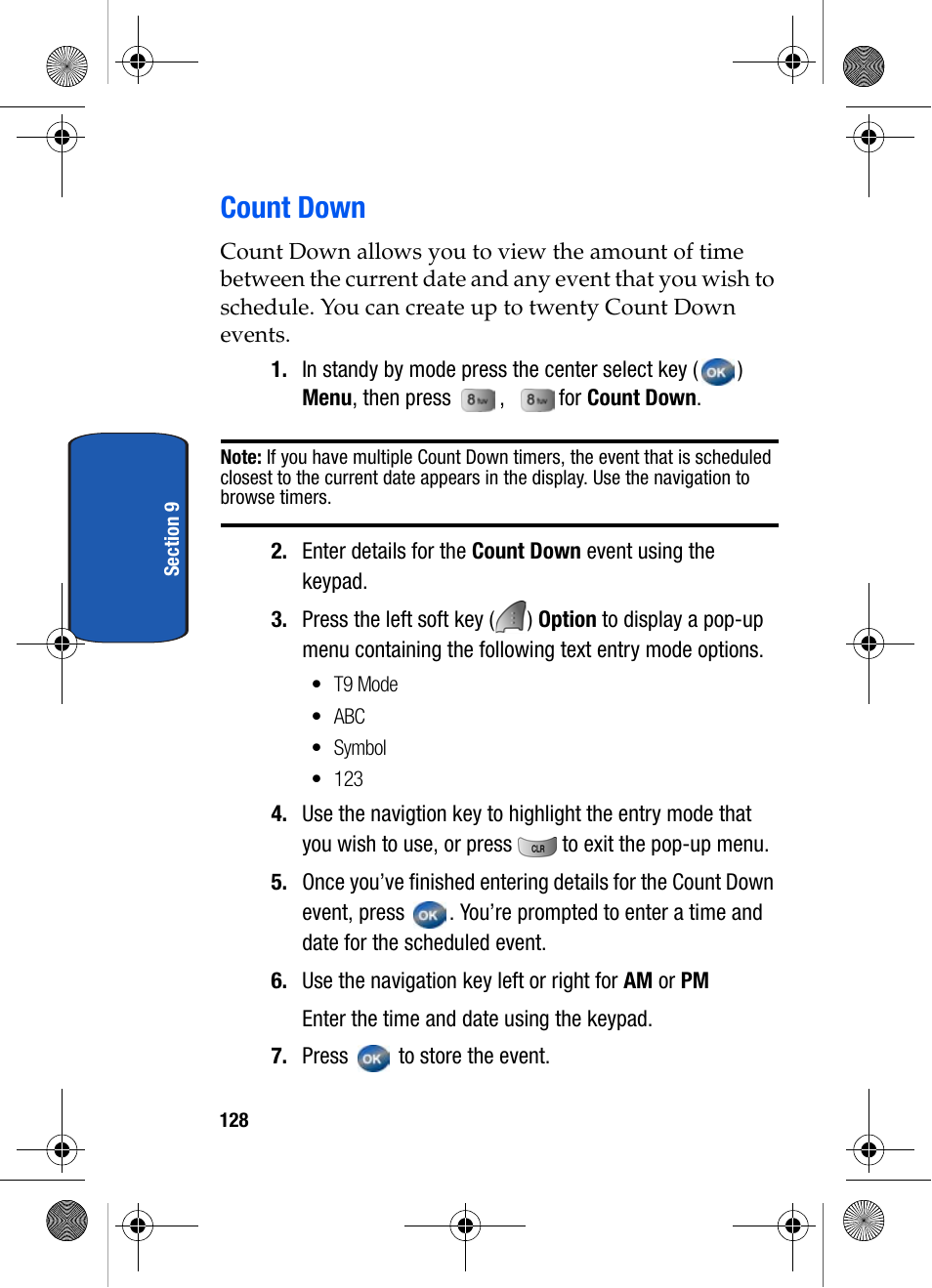 Count down | Samsung SCH-A570ZSVXAR User Manual | Page 128 / 194