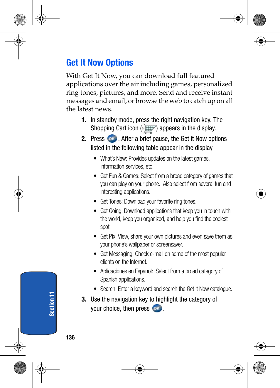 Get it now options | Samsung SCH-A570ZSVXAR User Manual | Page 136 / 194