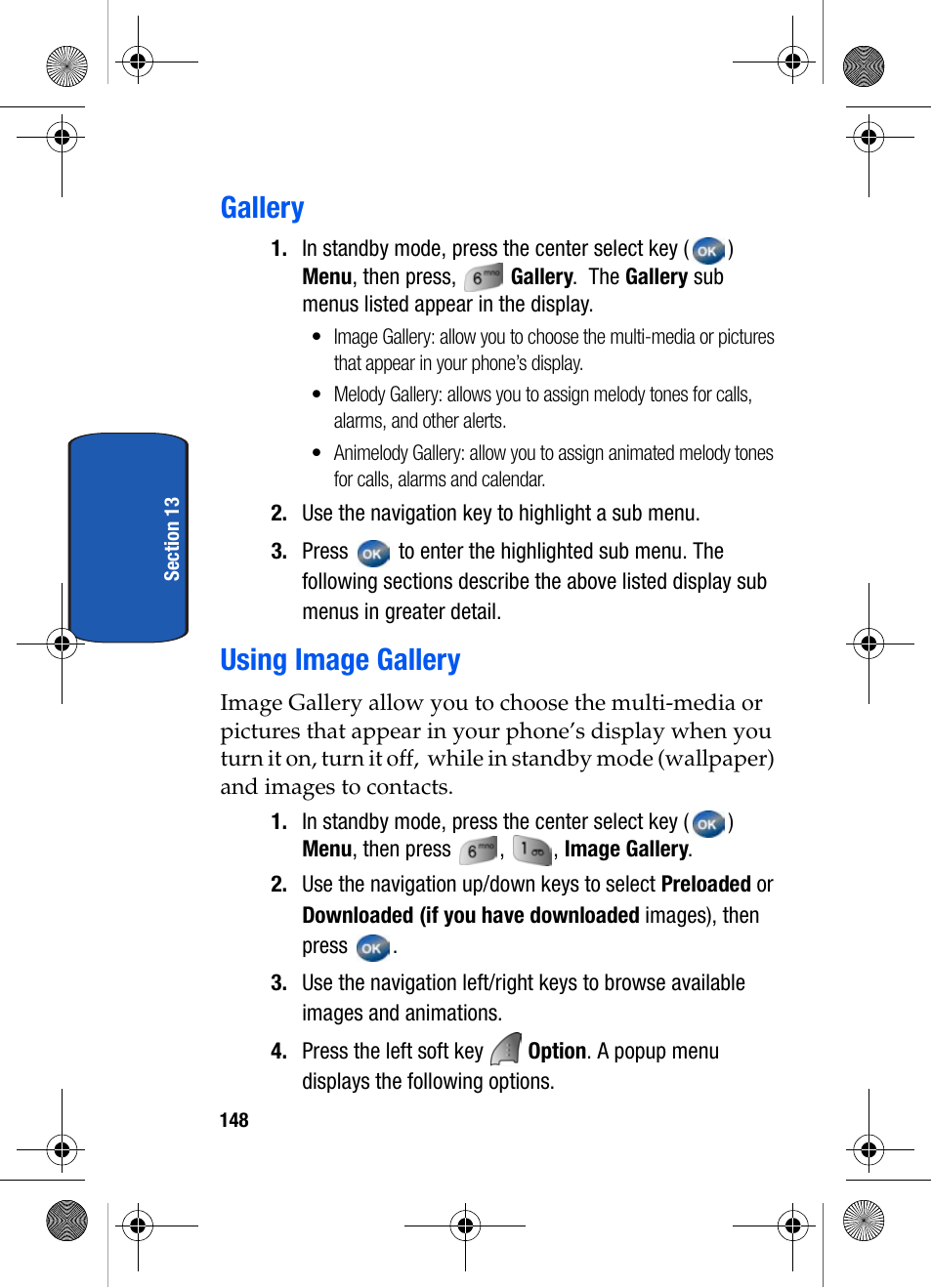 Gallery, Using image gallery, Gallery using image gallery | Samsung SCH-A570ZSVXAR User Manual | Page 148 / 194