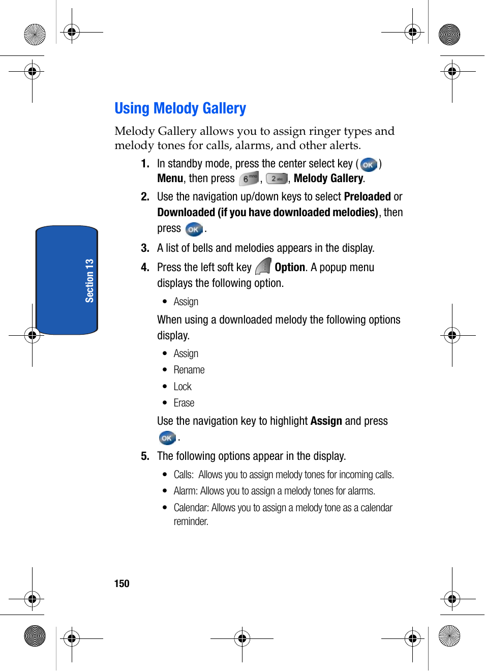 Using melody gallery | Samsung SCH-A570ZSVXAR User Manual | Page 150 / 194