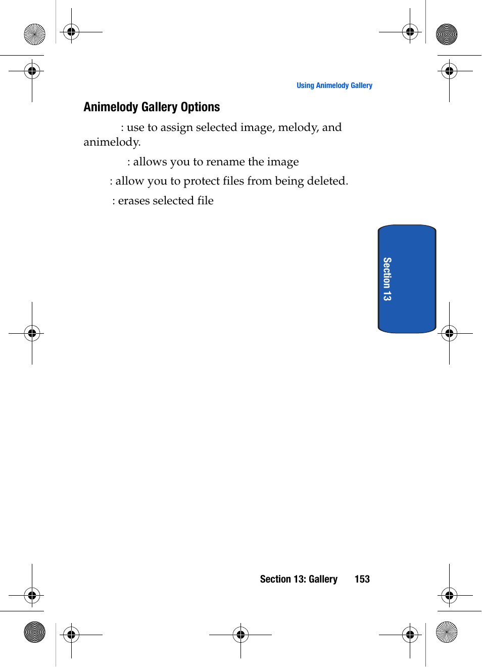 Animelody gallery options | Samsung SCH-A570ZSVXAR User Manual | Page 153 / 194