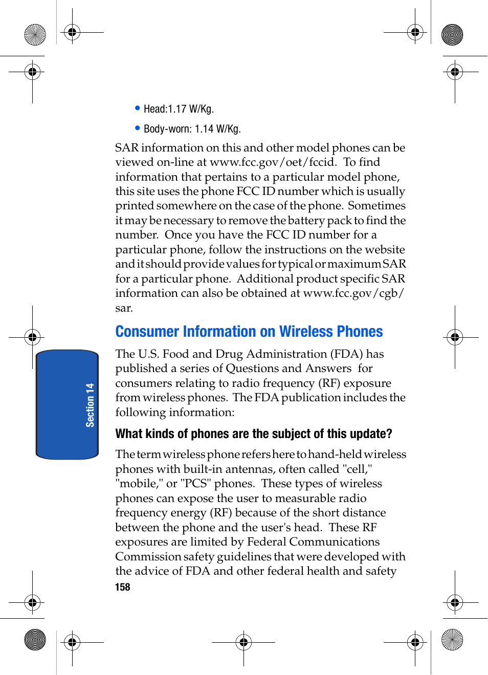 Consumer information on wireless phones | Samsung SCH-A570ZSVXAR User Manual | Page 158 / 194