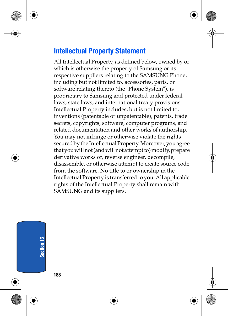 Intellectual property statement | Samsung SCH-A570ZSVXAR User Manual | Page 188 / 194