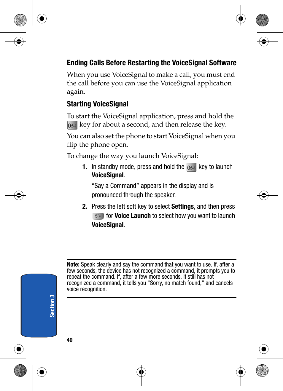 Starting voicesignal | Samsung SCH-A570ZSVXAR User Manual | Page 40 / 194