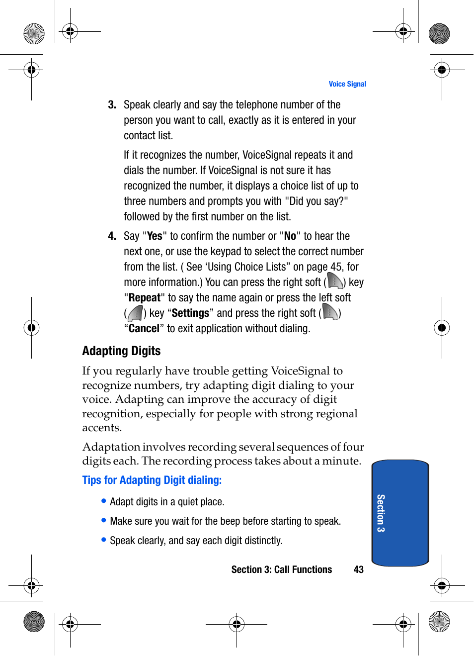 Adapting digits, Tips for adapting digit dialing | Samsung SCH-A570ZSVXAR User Manual | Page 43 / 194