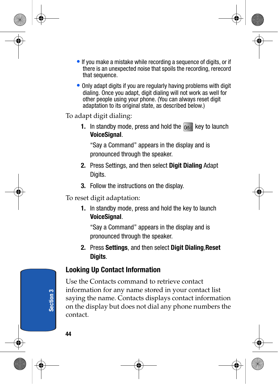 Looking up contact information | Samsung SCH-A570ZSVXAR User Manual | Page 44 / 194