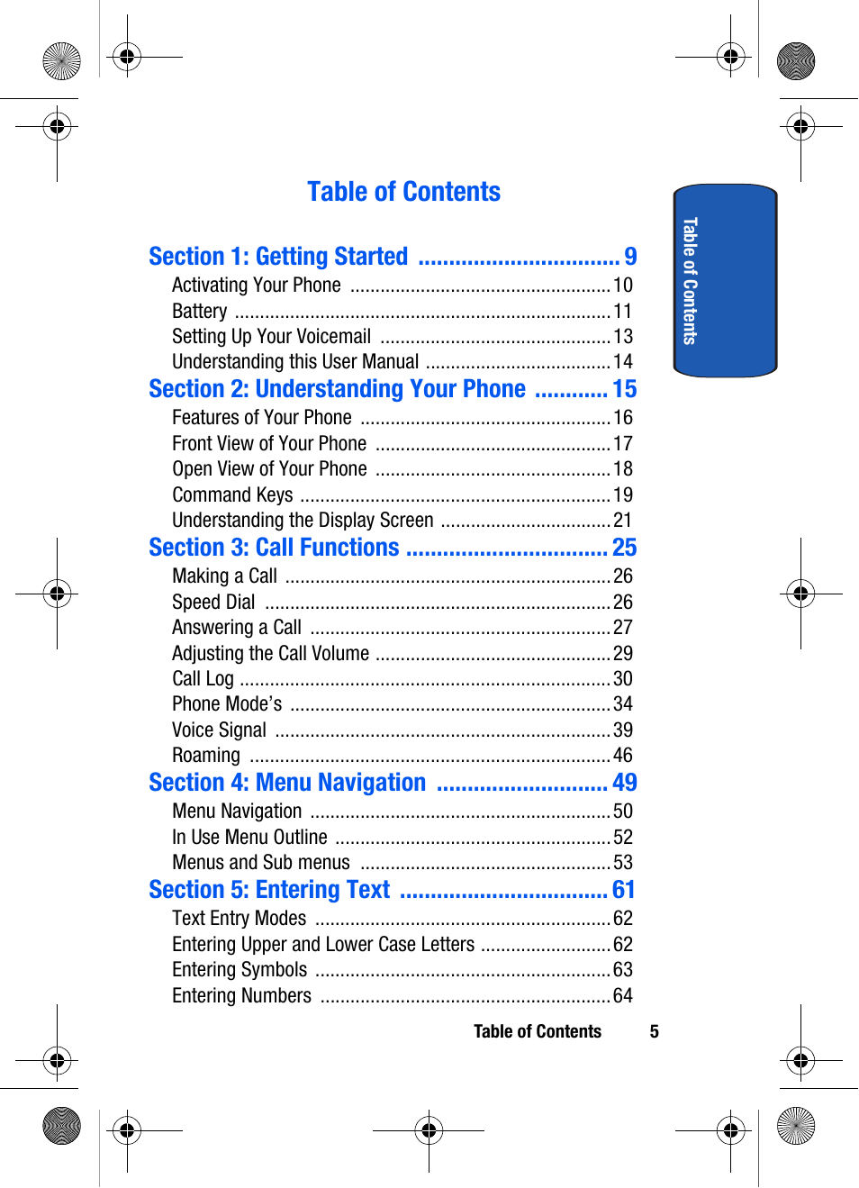 Samsung SCH-A570ZSVXAR User Manual | Page 5 / 194