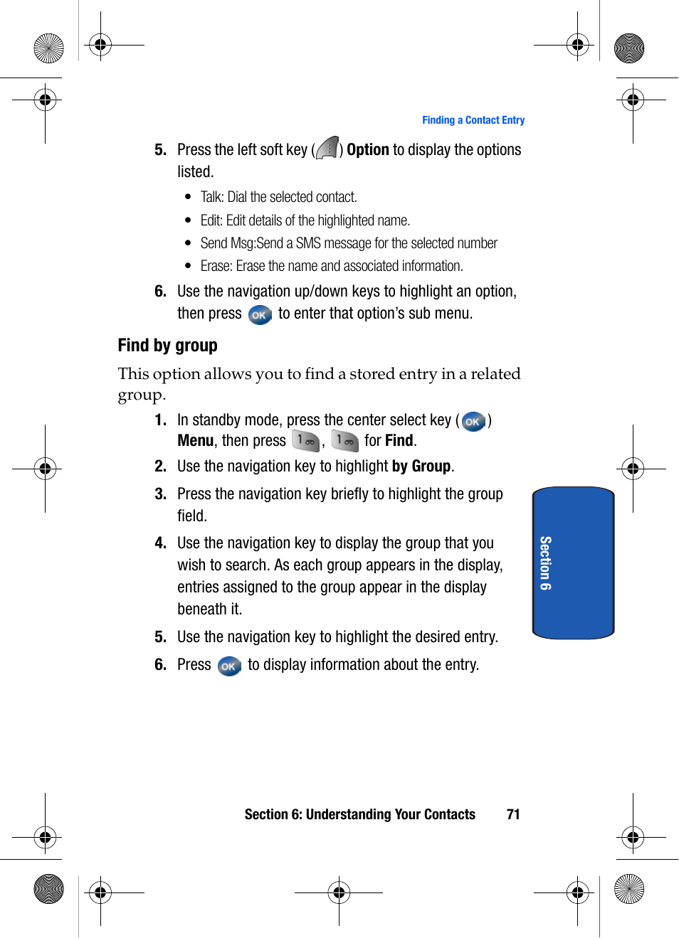 Find by group | Samsung SCH-A570ZSVXAR User Manual | Page 71 / 194