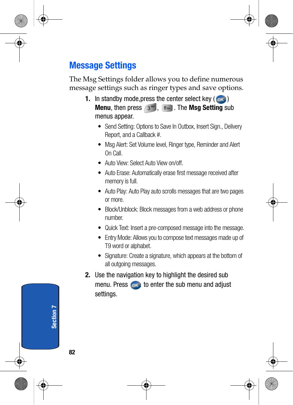 Message settings | Samsung SCH-A570ZSVXAR User Manual | Page 82 / 194