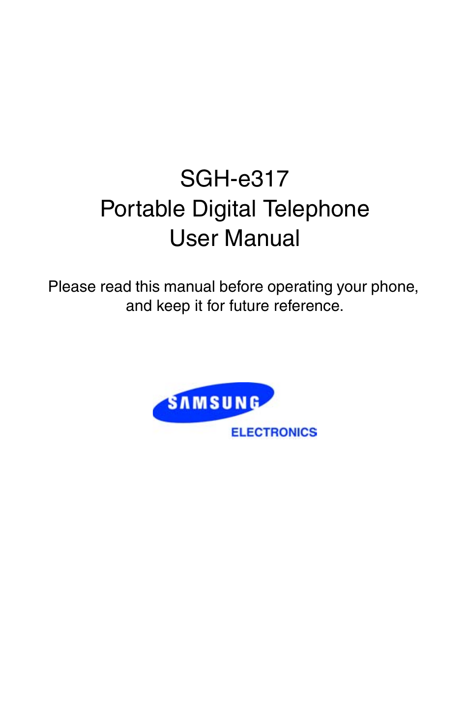 Samsung SGH-E317CSACIN User Manual | 224 pages