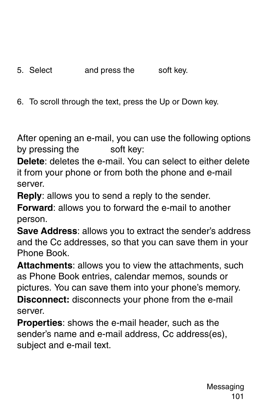 Select retrieve and press the select soft key | Samsung SGH-E317CSACIN User Manual | Page 101 / 224