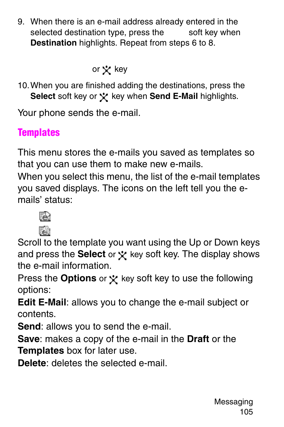 Templates | Samsung SGH-E317CSACIN User Manual | Page 105 / 224