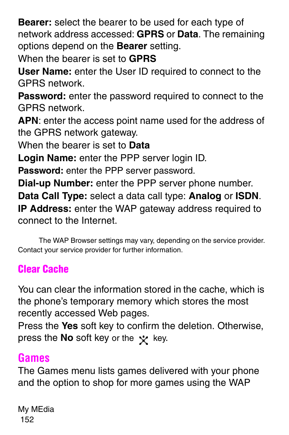 Games | Samsung SGH-E317CSACIN User Manual | Page 152 / 224