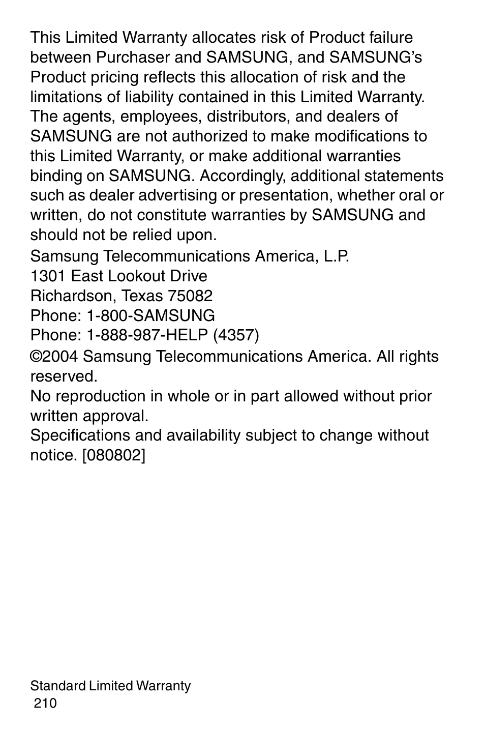 Samsung SGH-E317CSACIN User Manual | Page 210 / 224