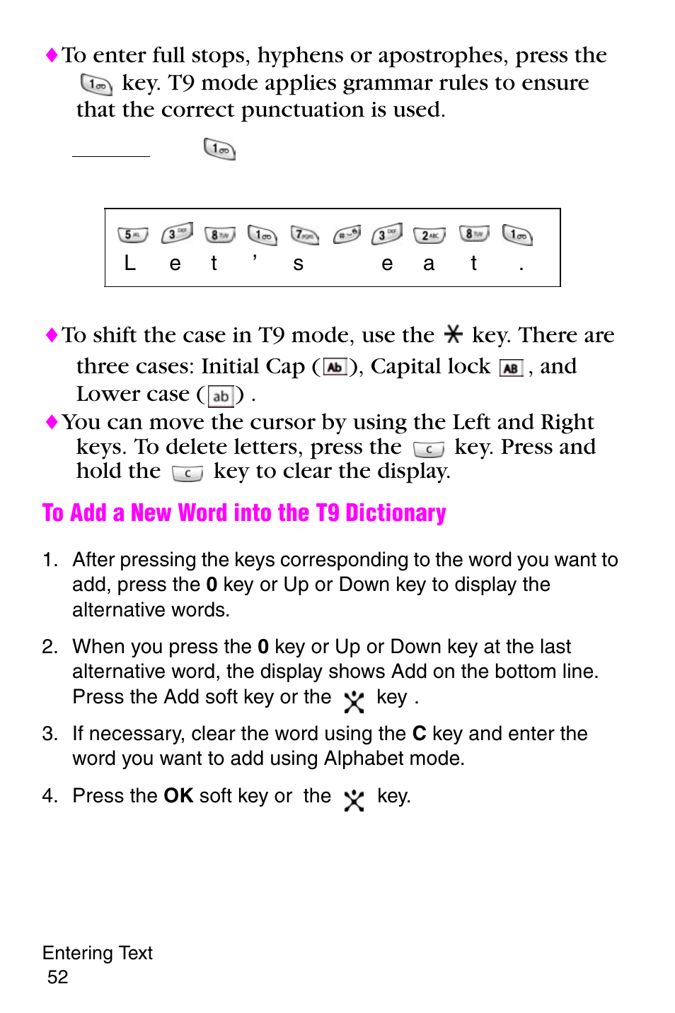 Press the ok soft key or the key | Samsung SGH-E317CSACIN User Manual | Page 52 / 224