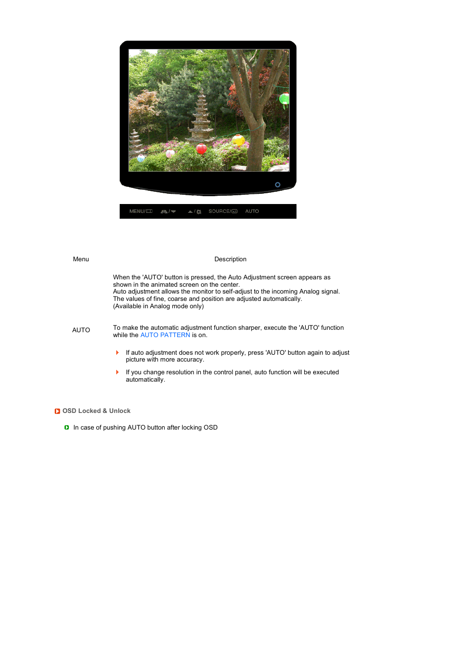 Osd function | Samsung LS19PEWSFV-XAA User Manual | Page 29 / 50