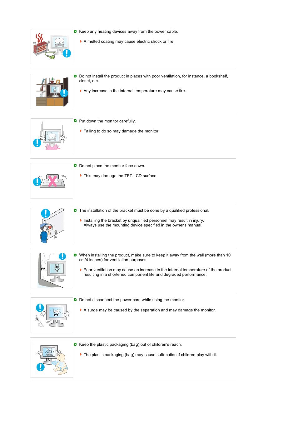 Cleaning and using | Samsung LS19PEWSFV-XAA User Manual | Page 5 / 50
