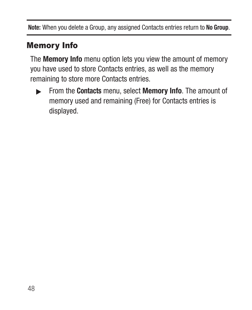 Memory info | Samsung SCH-R100DBAMTR User Manual | Page 52 / 132