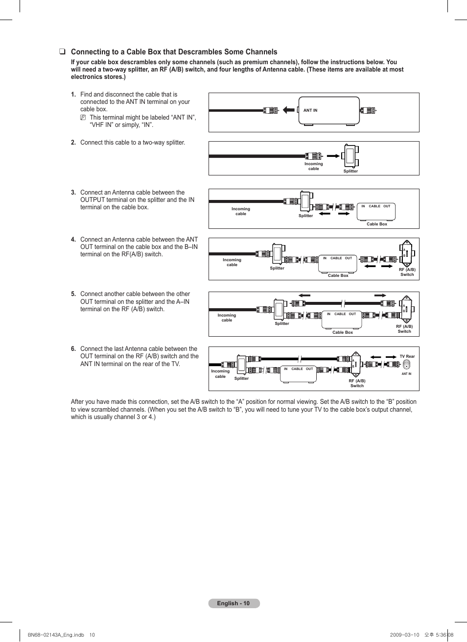 Samsung PN50B540S3FXZA User Manual | Page 10 / 103