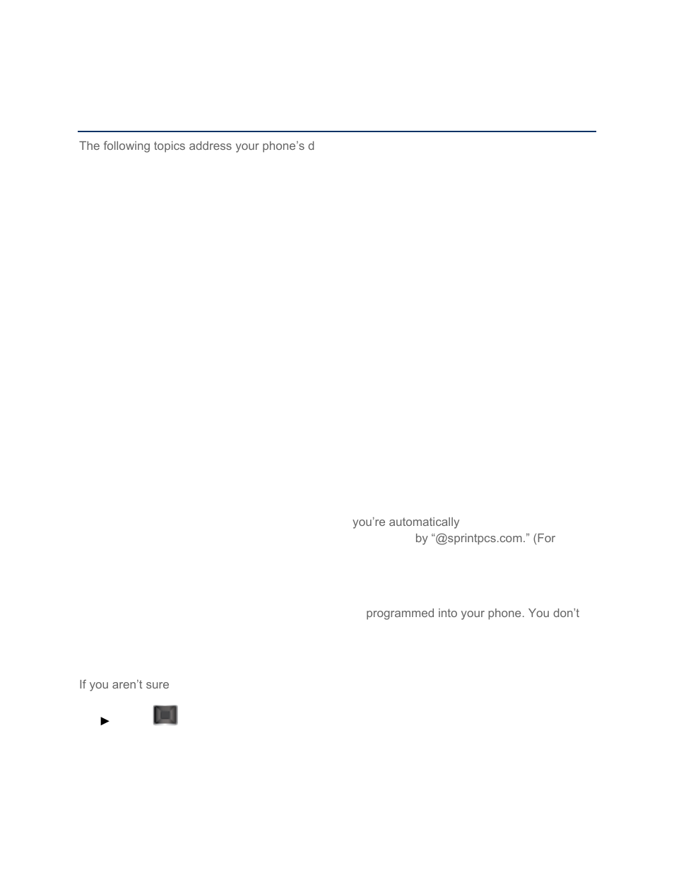 Web and data, Getting started with web and data service, Your user name | Samsung SPH-M400MSASPR User Manual | Page 66 / 96