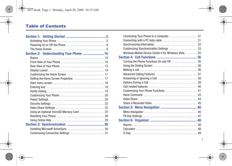Samsung SGH-I637MAAATT User Manual | Page 5 / 158
