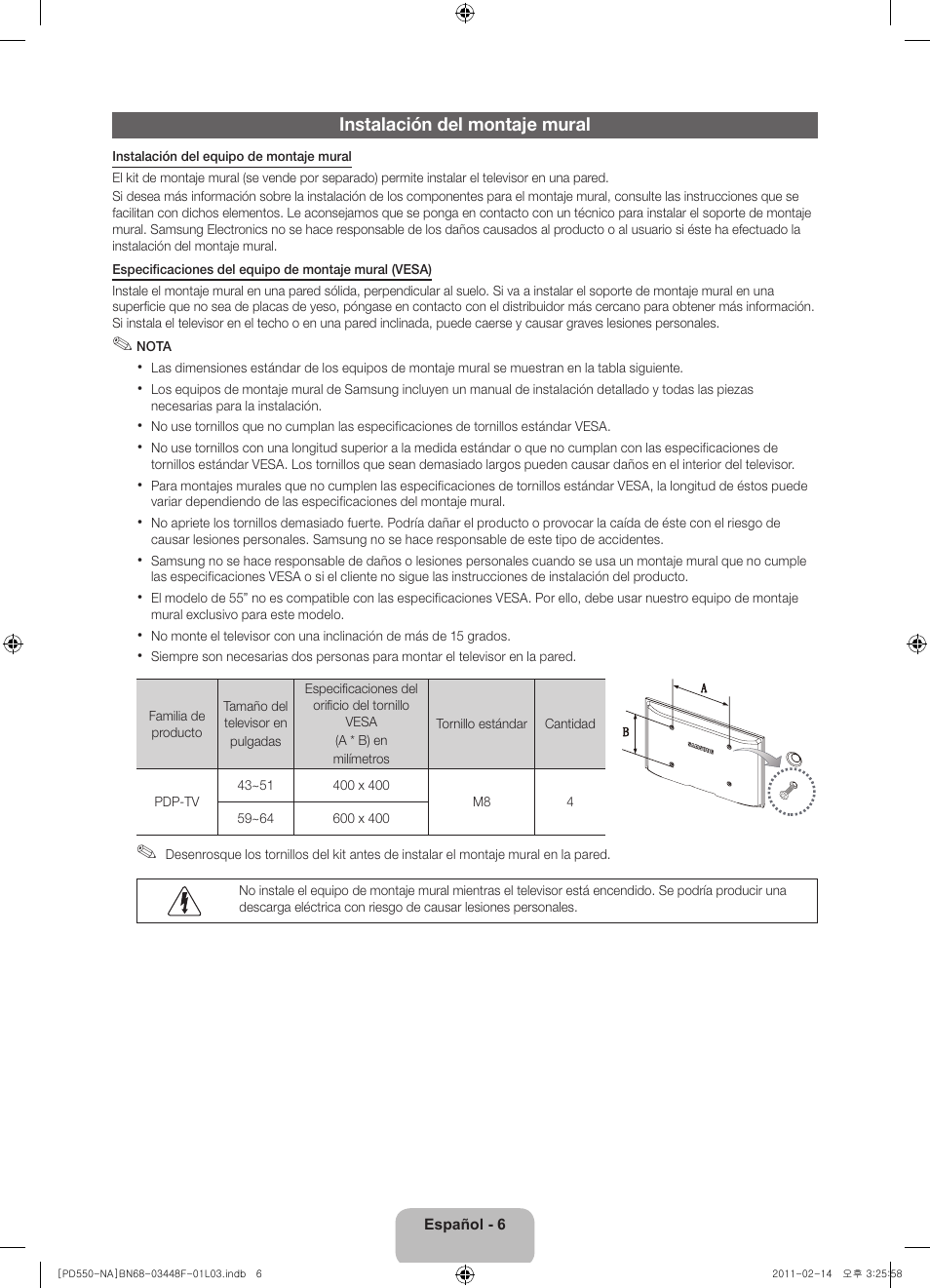 Samsung PN64D550C1FXZA User Manual | Page 26 / 61