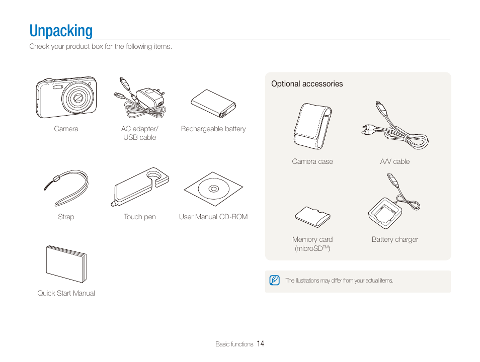 Unpacking | Samsung EC-ST80ZZBPBUS User Manual | Page 15 / 134