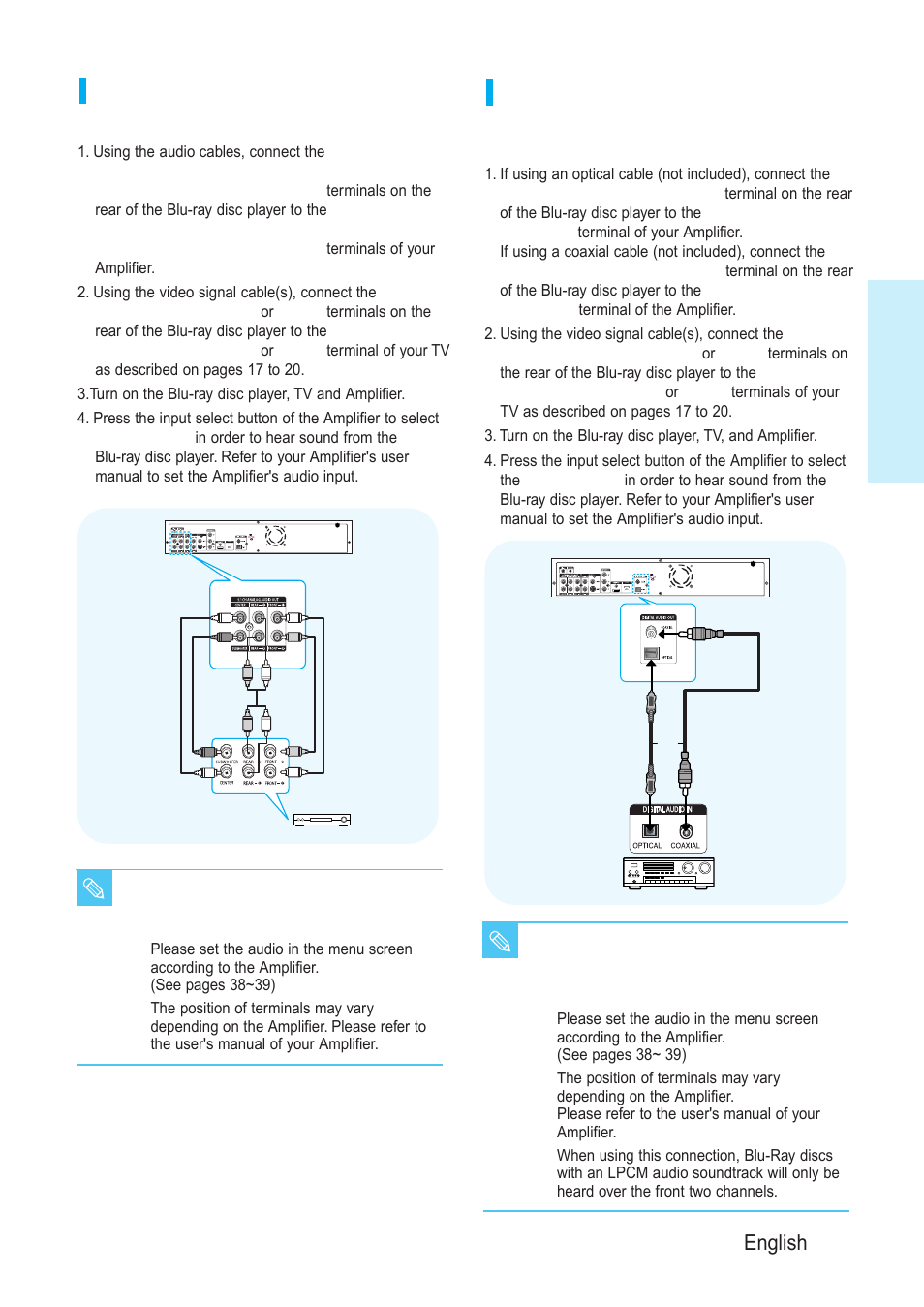 Connecting, English - 21 | Samsung BD-P1200-XAA User Manual | Page 22 / 56