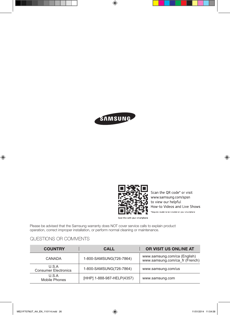 Samsung ME21F707MJT-AA User Manual | Page 26 / 52