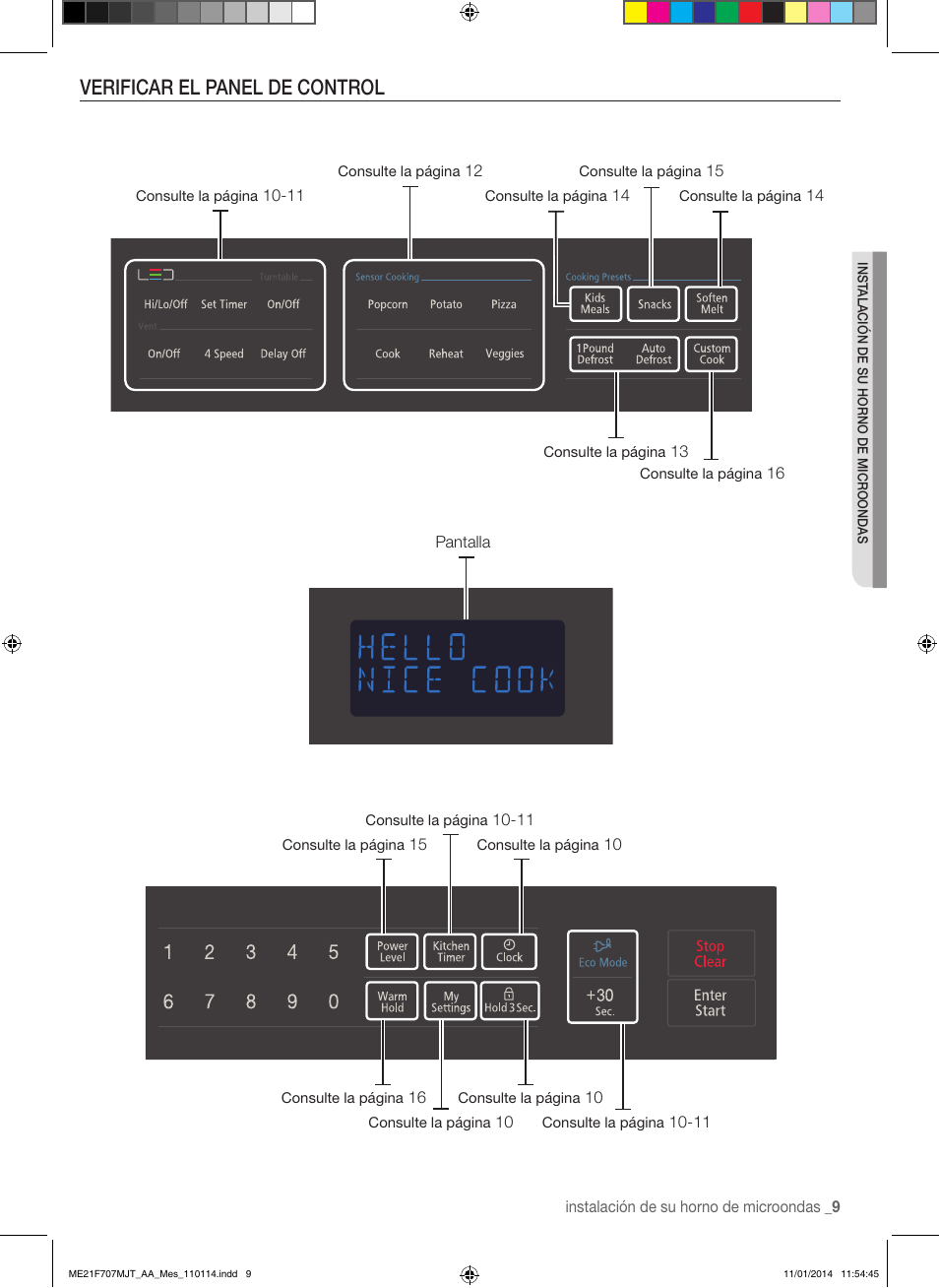 Verificar el panel de control | Samsung ME21F707MJT-AA User Manual | Page 35 / 52