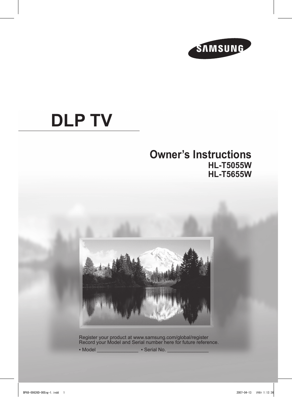Samsung HLT5055WX-XAA User Manual | 68 pages