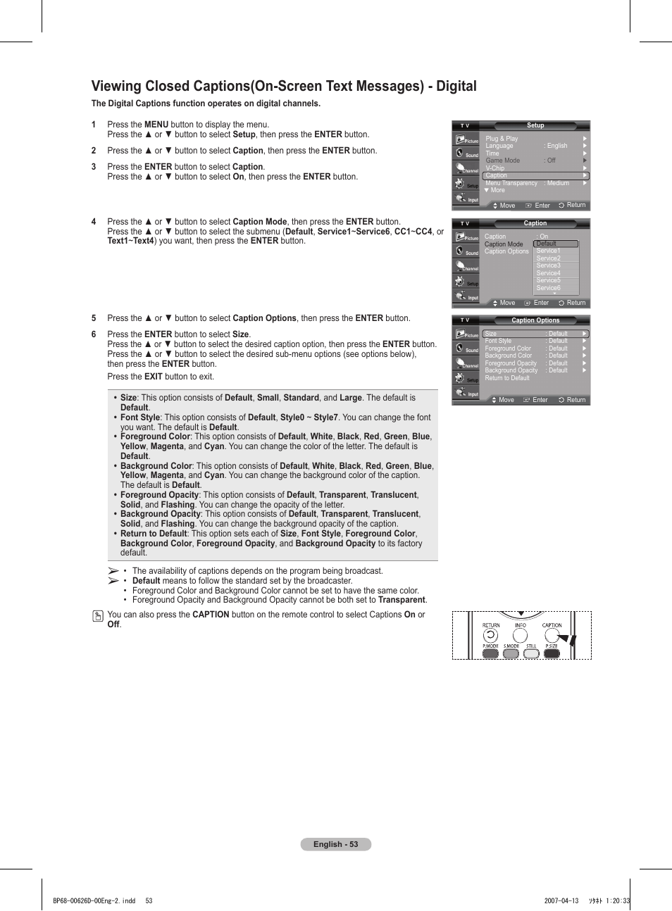 Samsung HLT5055WX-XAA User Manual | Page 53 / 68
