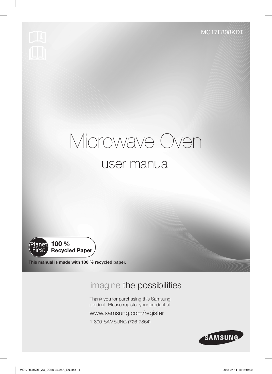 Samsung MC17F808KDT-AA User Manual | 48 pages