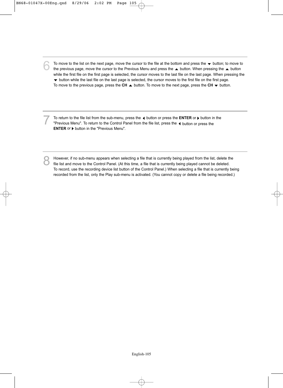 Samsung LNS5296DX-XAA User Manual | Page 107 / 380