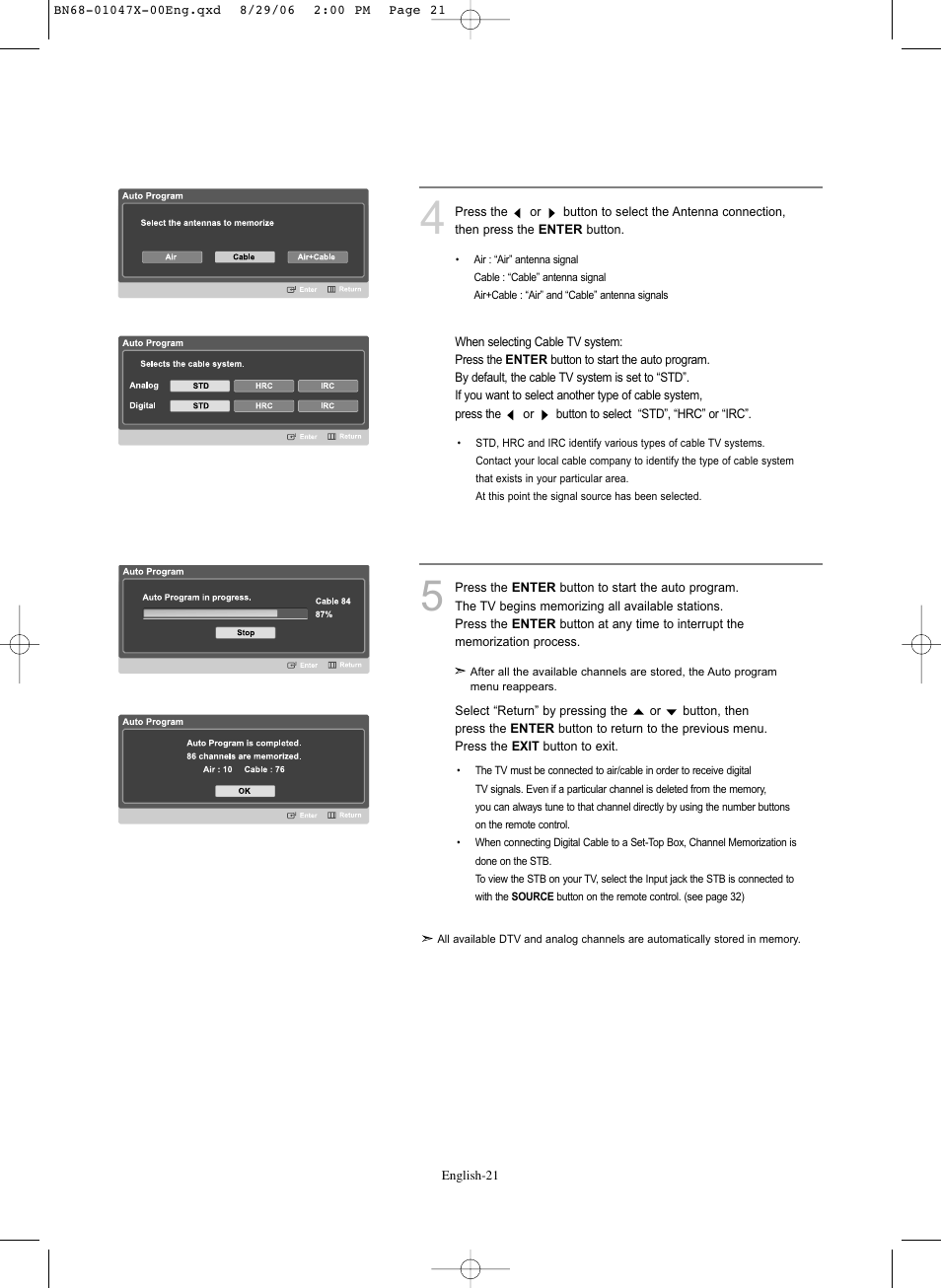 Samsung LNS5296DX-XAA User Manual | Page 23 / 380