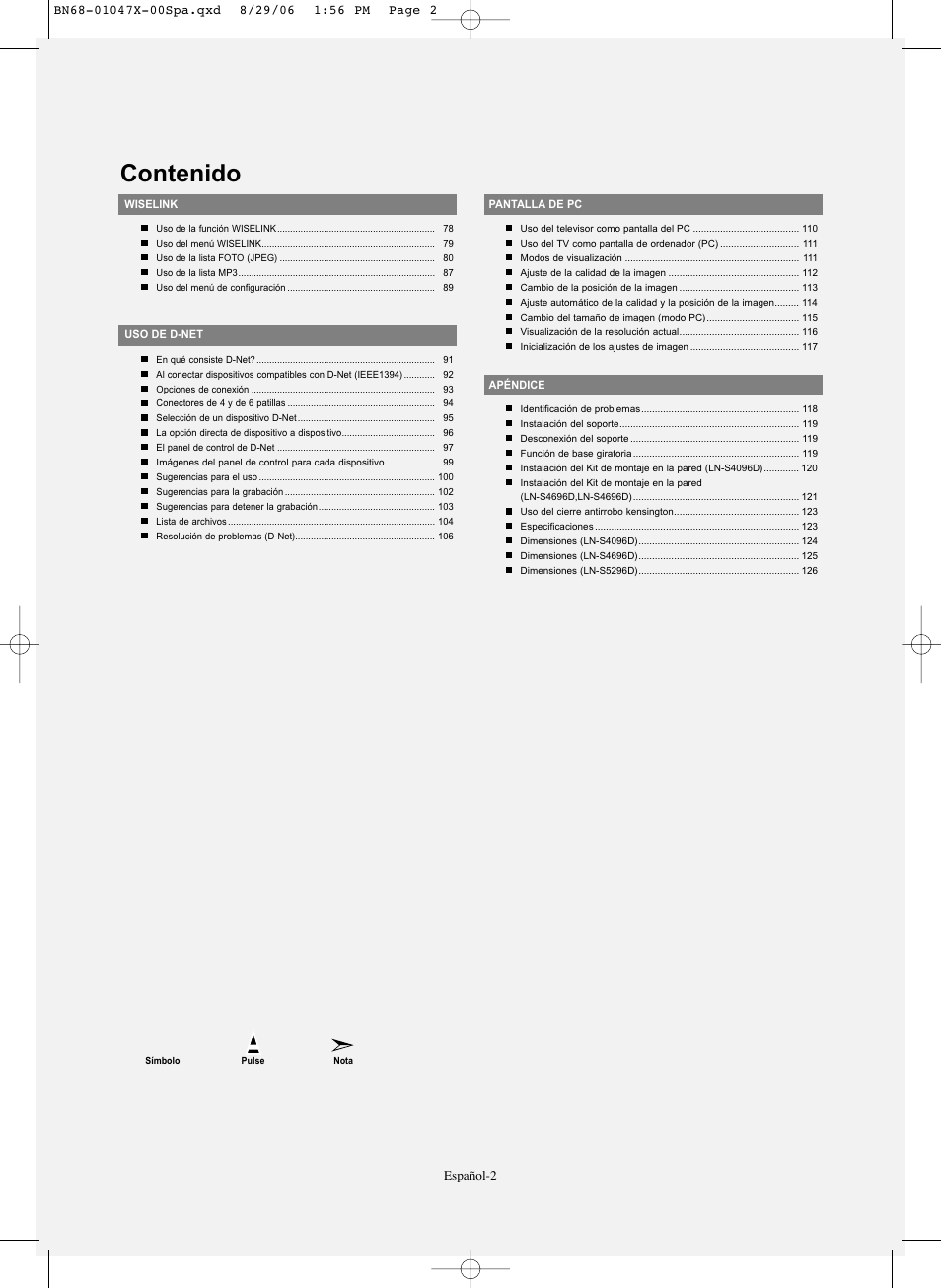 Samsung LNS5296DX-XAA User Manual | Page 256 / 380