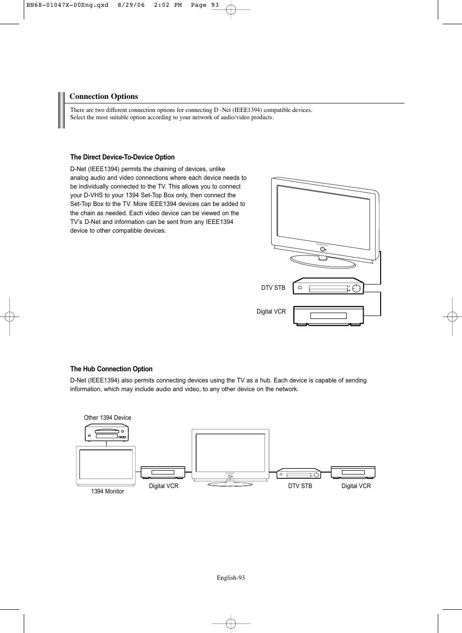 Connection options | Samsung LNS5296DX-XAA User Manual | Page 95 / 380